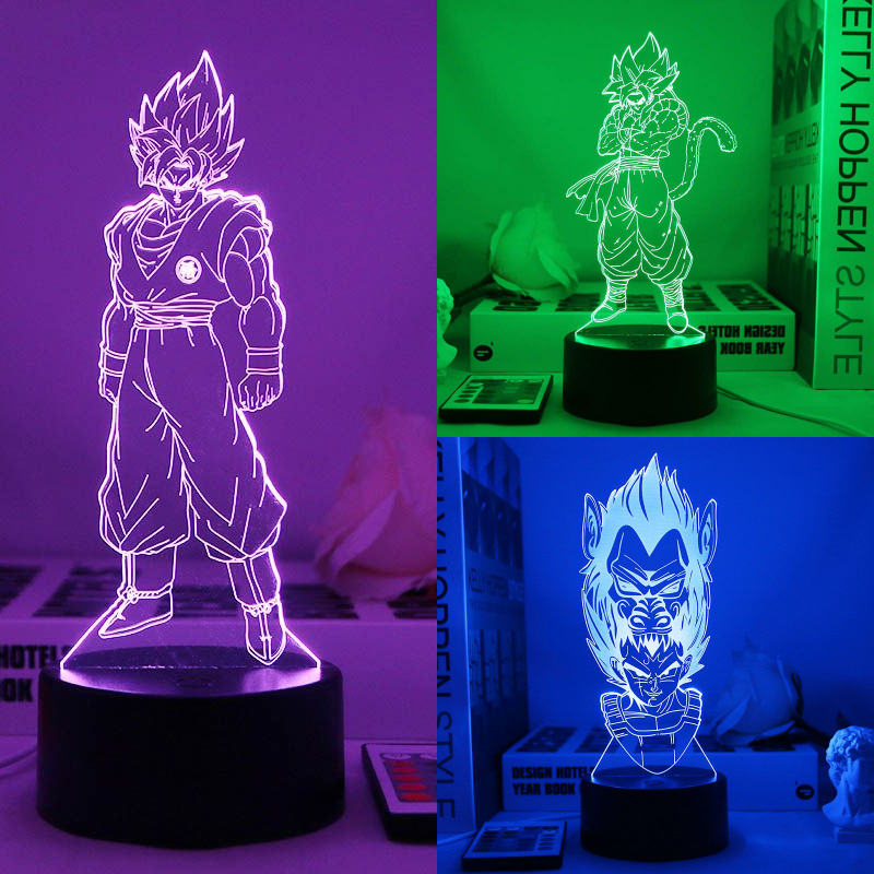 Ornament Ball Set - Dragon Ball Son Goku Vegeta led