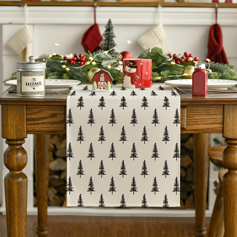 Christmas Table Runner - Simple Christmas Tree Table Runner Fashion