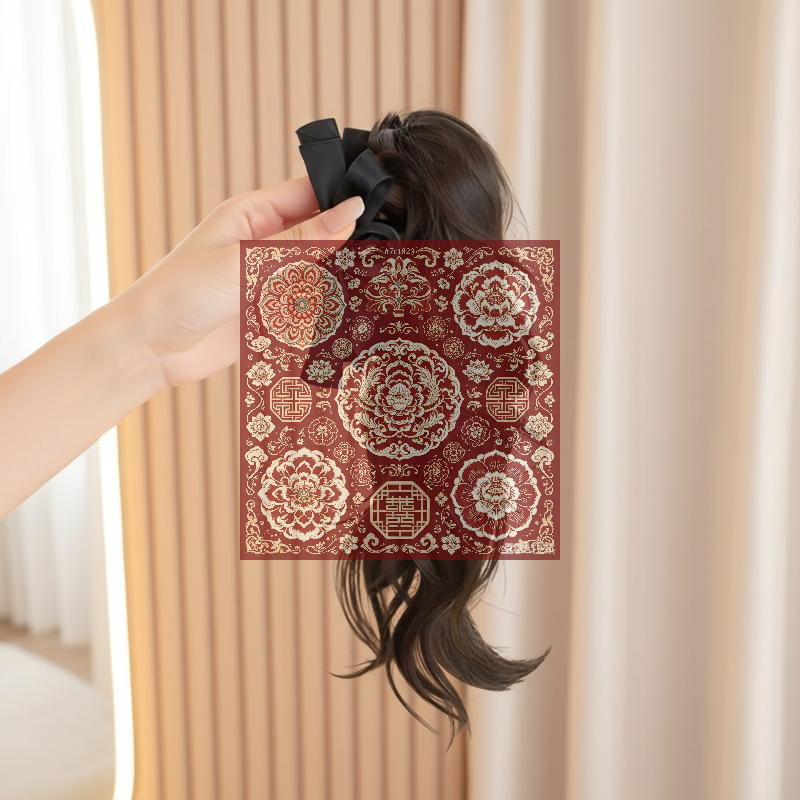 Ribbon Bow Gift - 14inch Bow Tie Claw Ponytail Wig