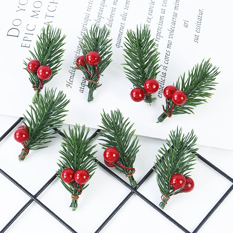 Christmas Tree Artificial - 10pcs Christmas Berry Pine Cone Holly