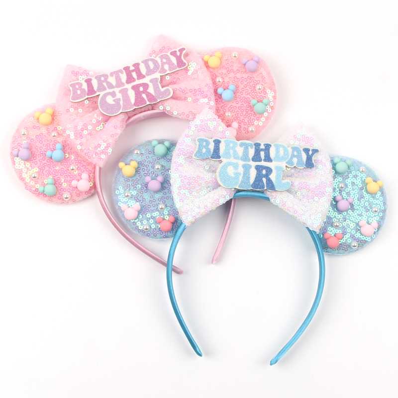 Ribbon Bow Gift - Girls Happy Birthday Minnie Mouse Ears