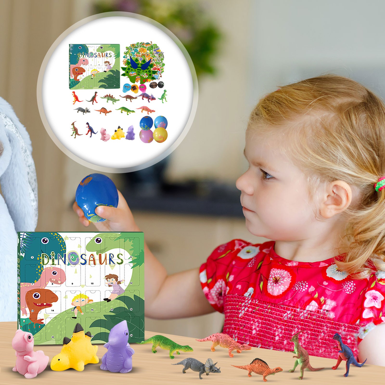Advent Calendar Gift - Christmas Advent Calendar 3d Dinosaur Ornaments