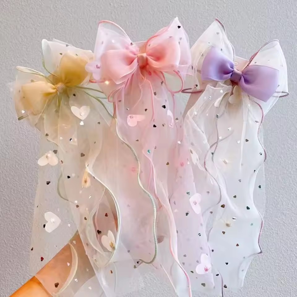 Ribbon Bow Gift - Korean Fairy Mesh Bow Hair Clip