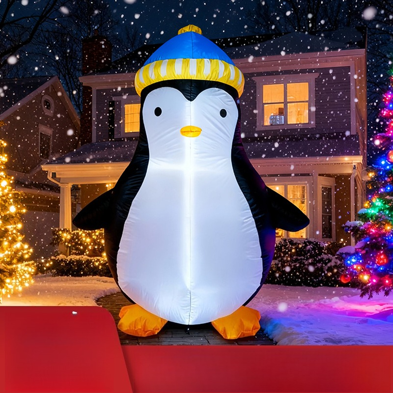 Christmas Lights Outdoor - 1.5M Christmas Penguin Inflatable Air Model