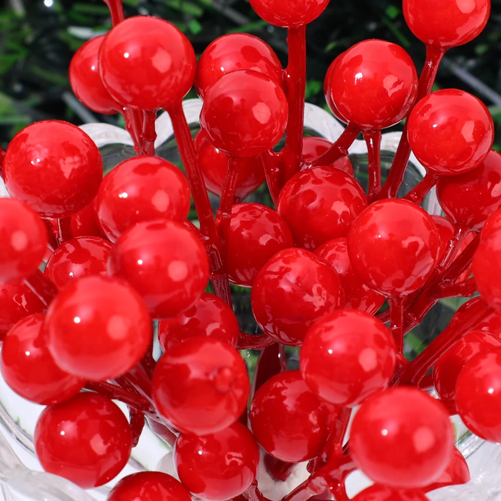 5/100x Artificial Red Berries  - đánh giá và giá Christmas Wreath Fake
