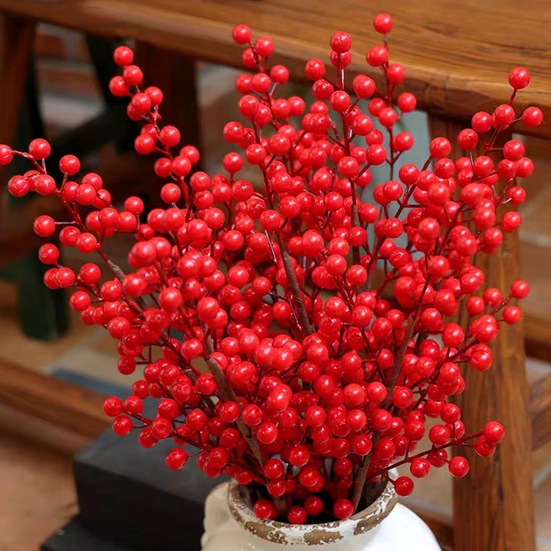 5/100x Artificial Red Berries  - đánh giá và giá Christmas Wreath Fake