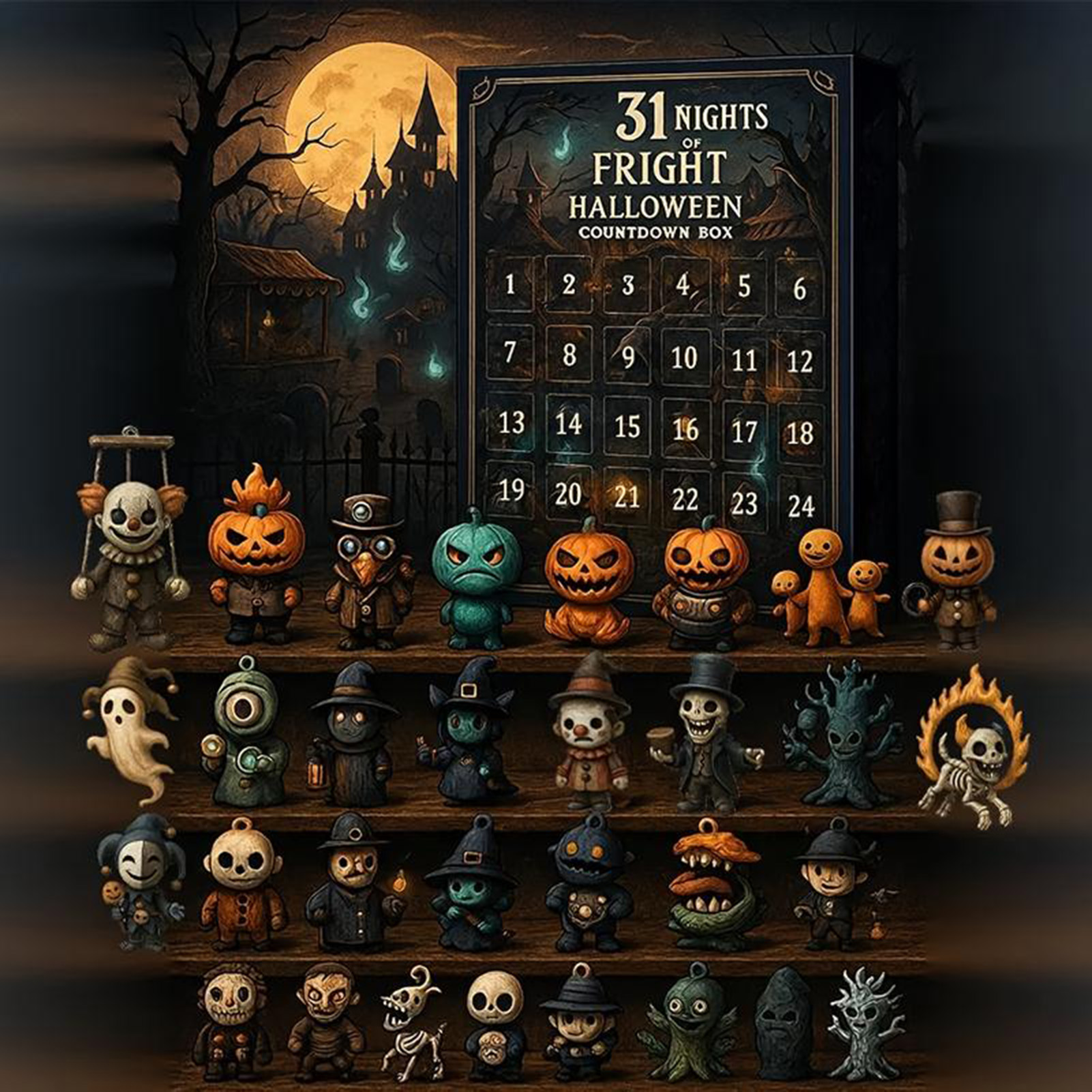 31 Nights Of Fright For Hallow - đánh giá và giá Advent Calendar Gift