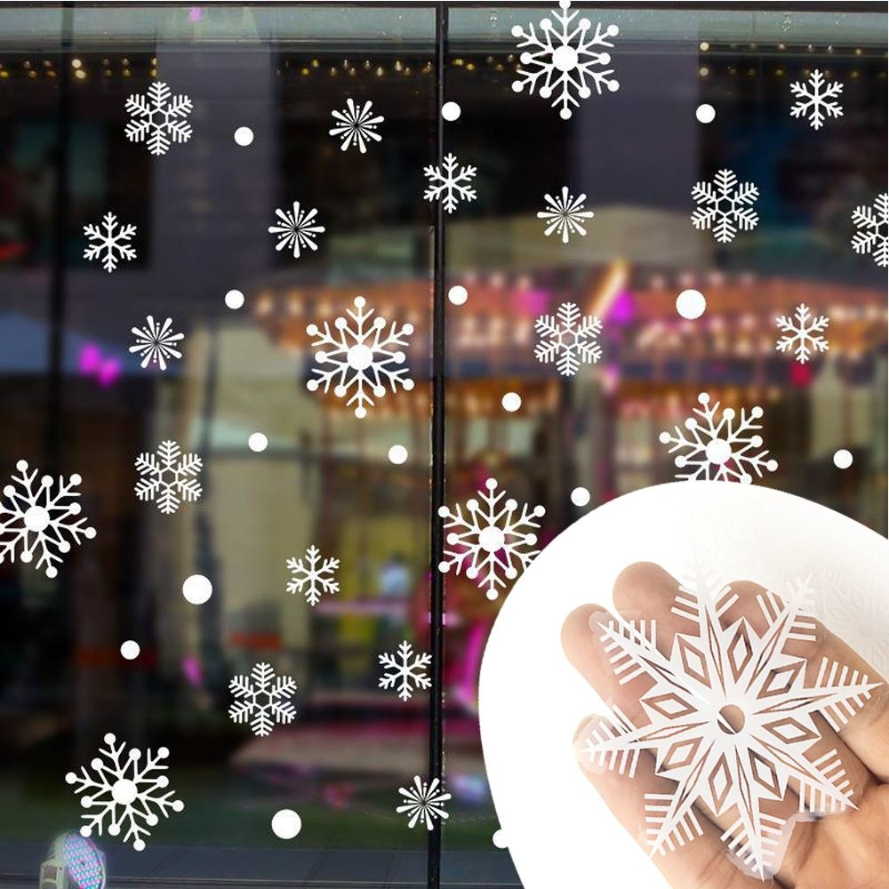 30pcs PVC Christmas Snowflakes - đánh giá và giá Snowflake Window Decal