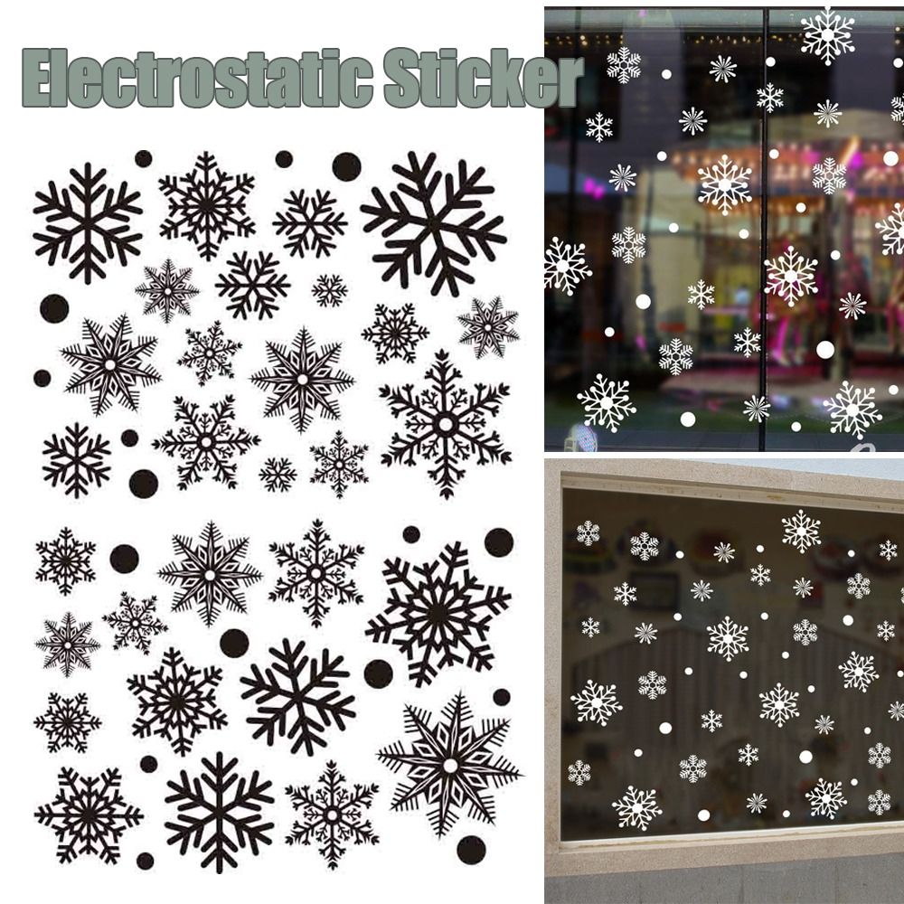 30pcs PVC Christmas Snowflakes - đánh giá và giá Snowflake Window Decal