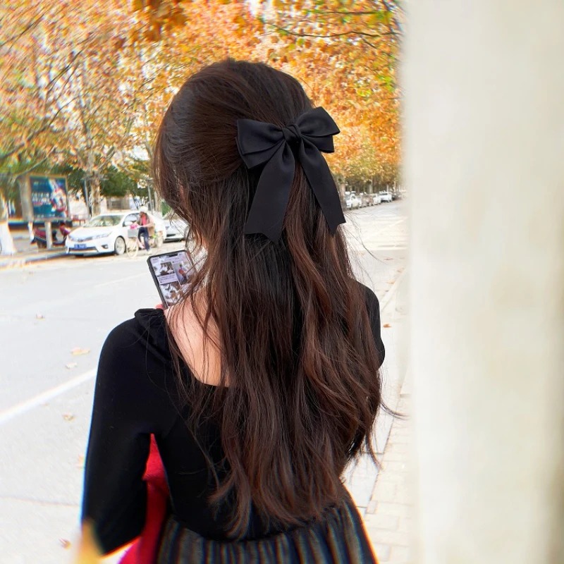 Elegant solid color black red  - đánh giá và giá Ribbon Bow Gift