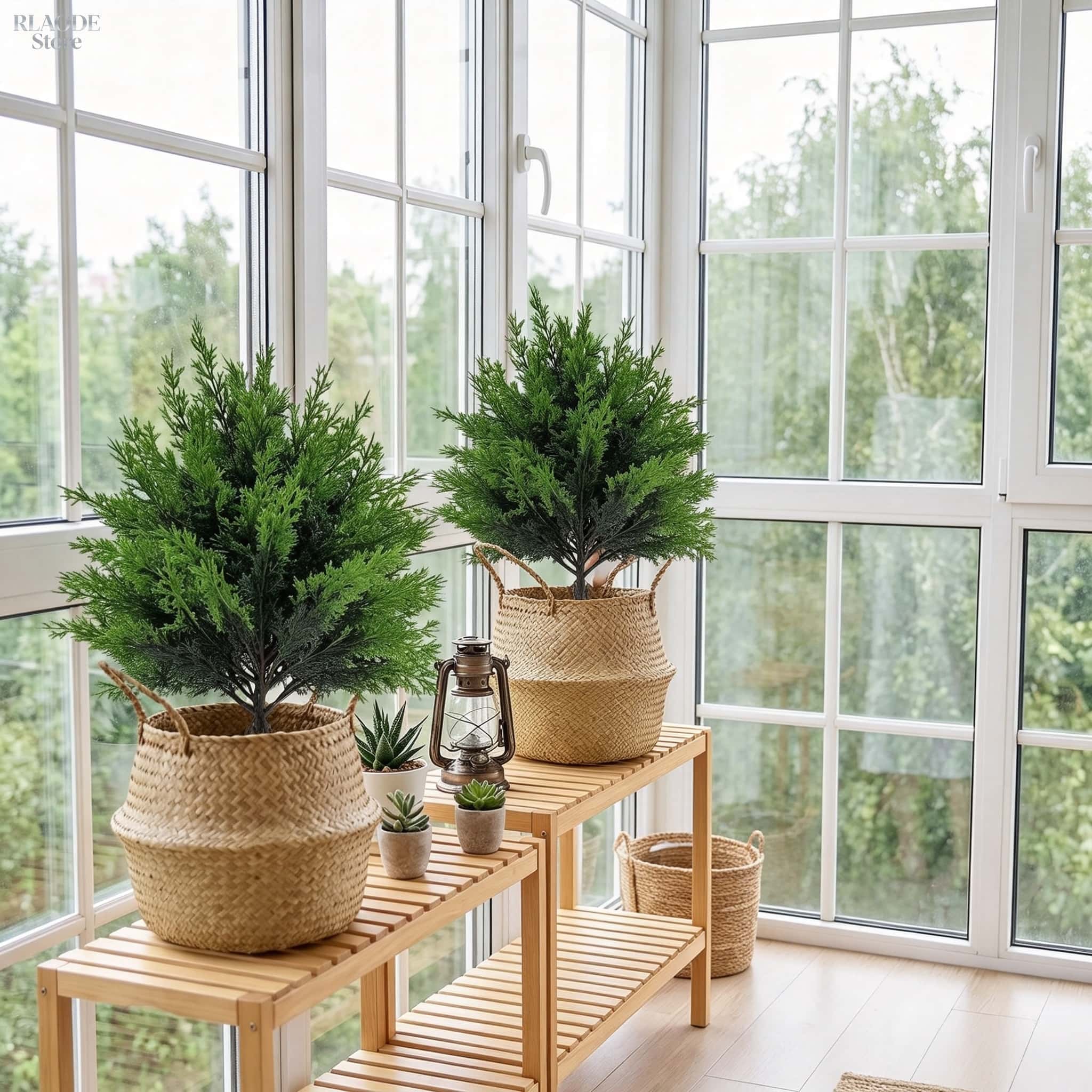 2pcs Outdoor Artificial Greene - đánh giá và giá Christmas Tree Artificial