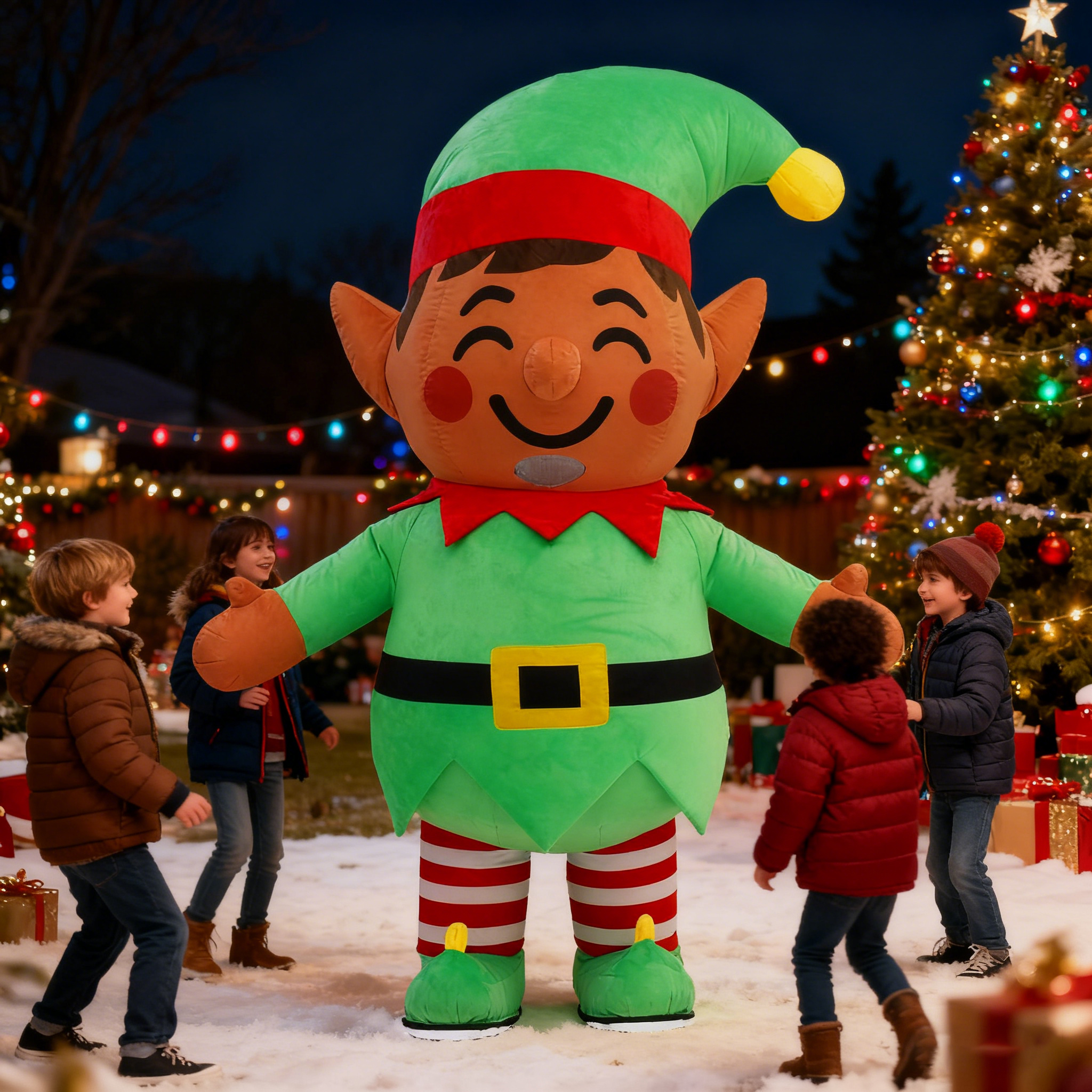 Inflatable Christmas Elf Plush - đánh giá và giá Elf Costume Christmas