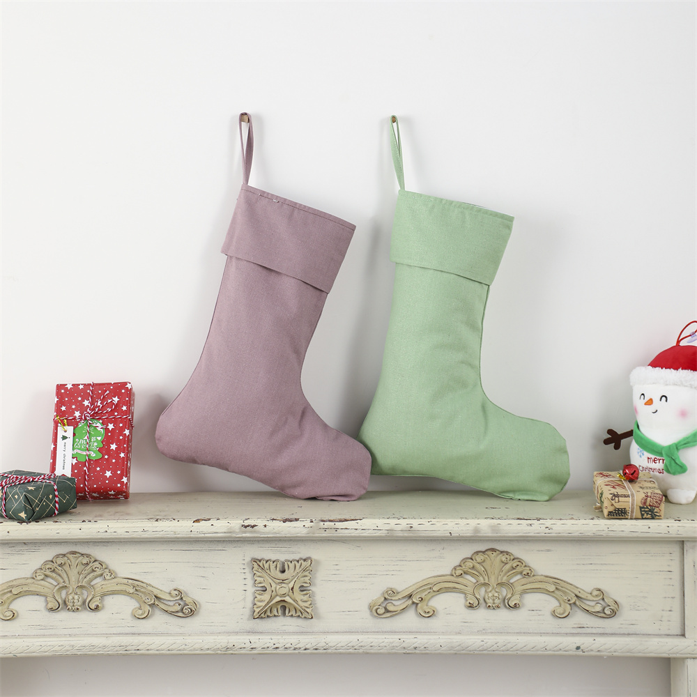 Linen Christmas Stocking Xmas  - đánh giá và giá Christmas Stocking Hanging