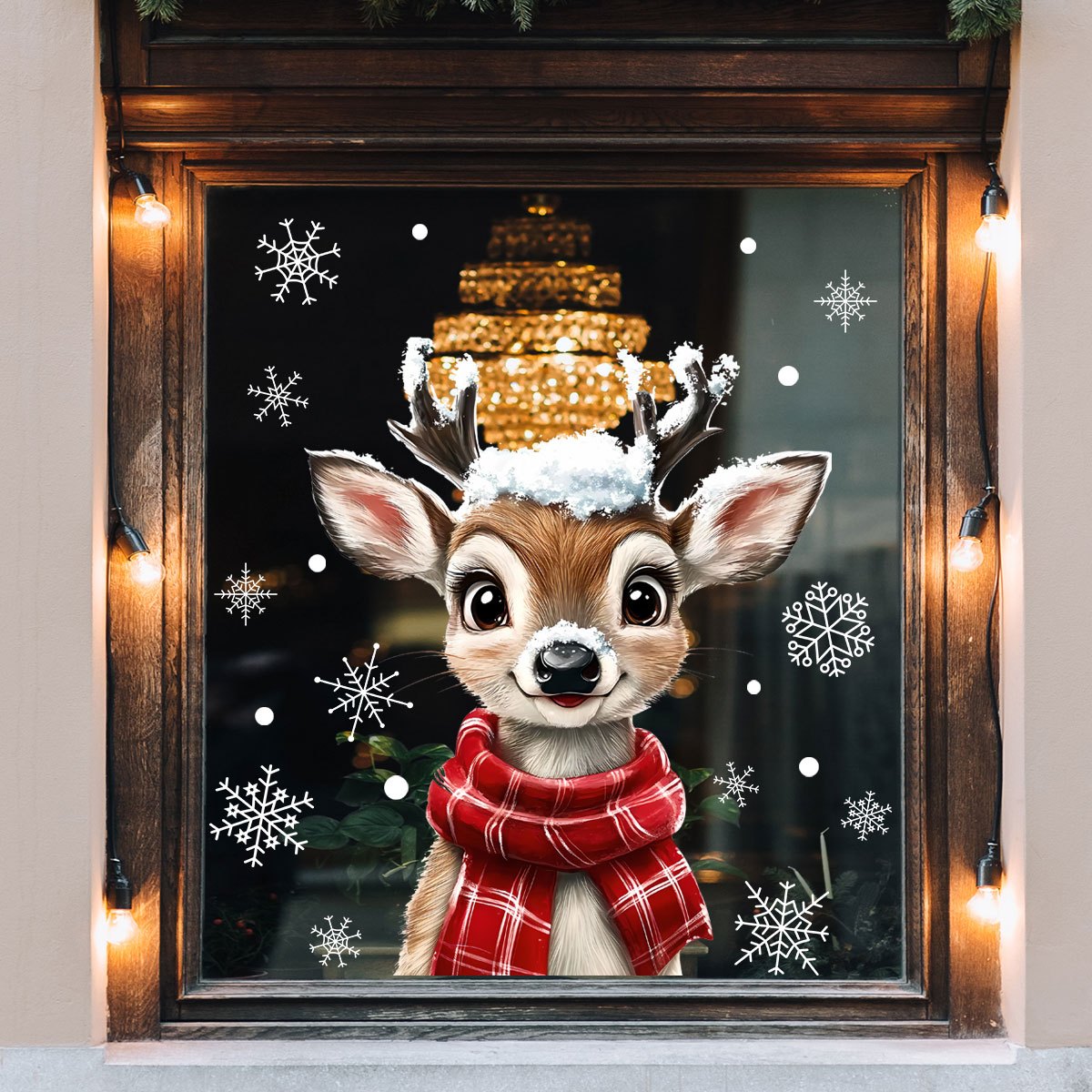 1pc Christmas Scarf Snowflake  - đánh giá và giá Snowflake Window Decal
