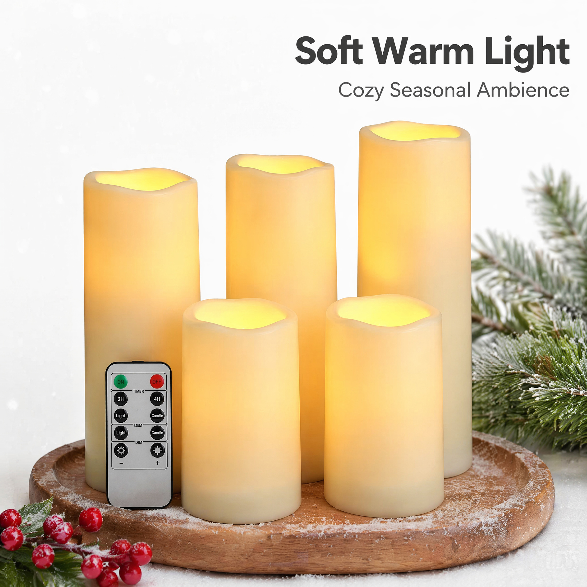 Flameless LED Pillar Candle Wa - đánh giá và giá Christmas Lights Outdoor