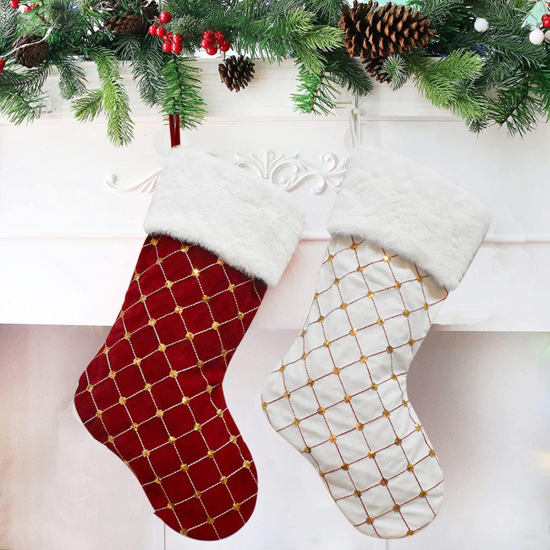 Christmas Stocking Soft Faux F - đánh giá và giá Christmas Stocking Hanging