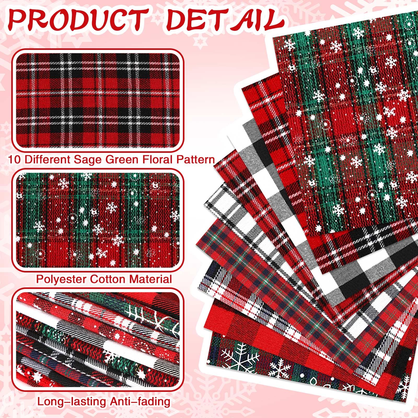 Christmas Plaid Fabric, Red Gr - đánh giá và giá Christmas Throw Blanket