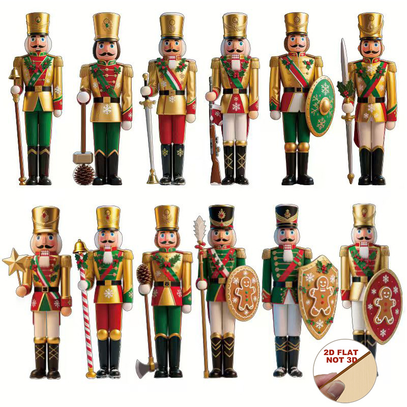 2D Flat 12Pcs Wooden Nutcracke - đánh giá và giá Nutcracker Figurine