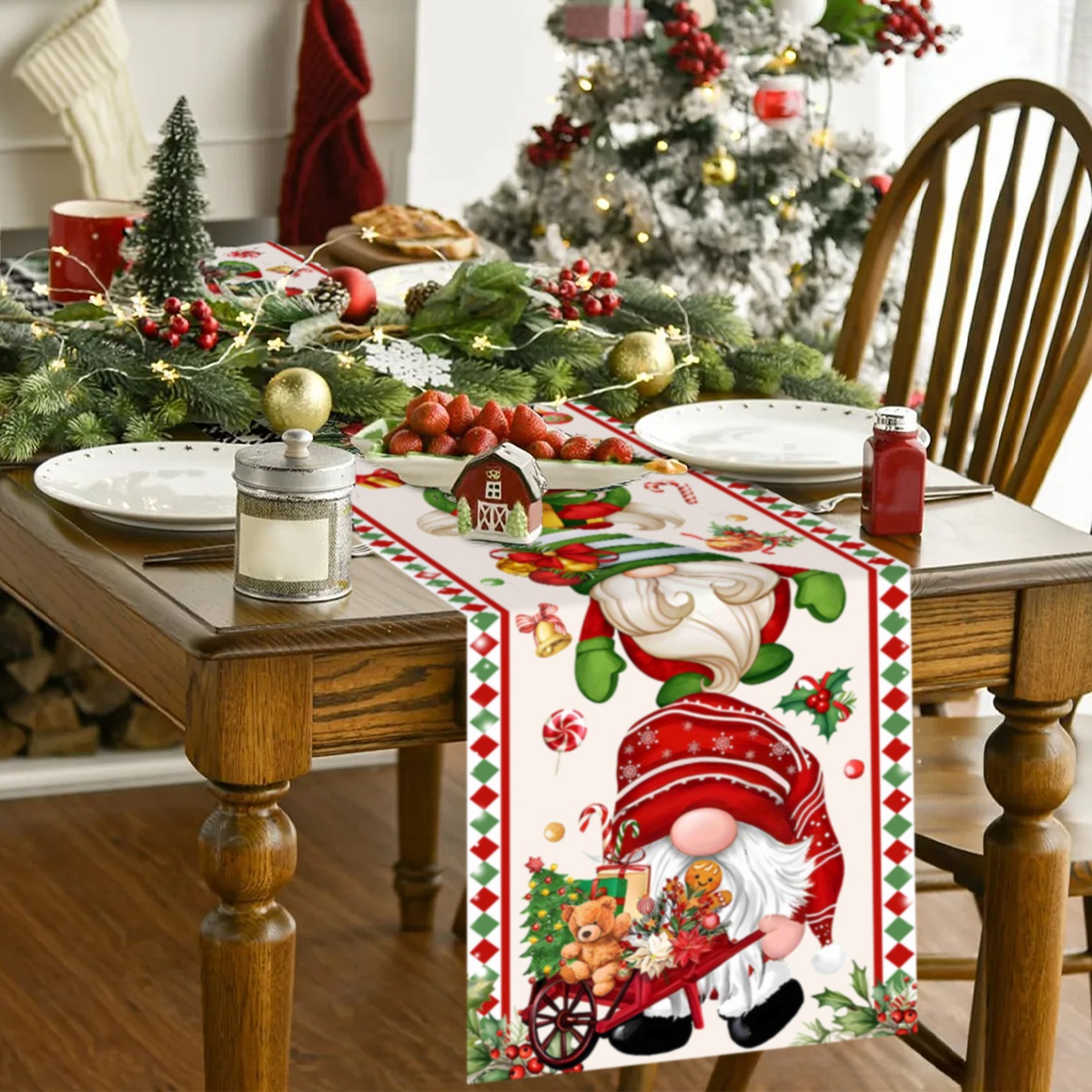 Christmas Table Runner Faceles - đánh giá và giá Christmas Table Runner