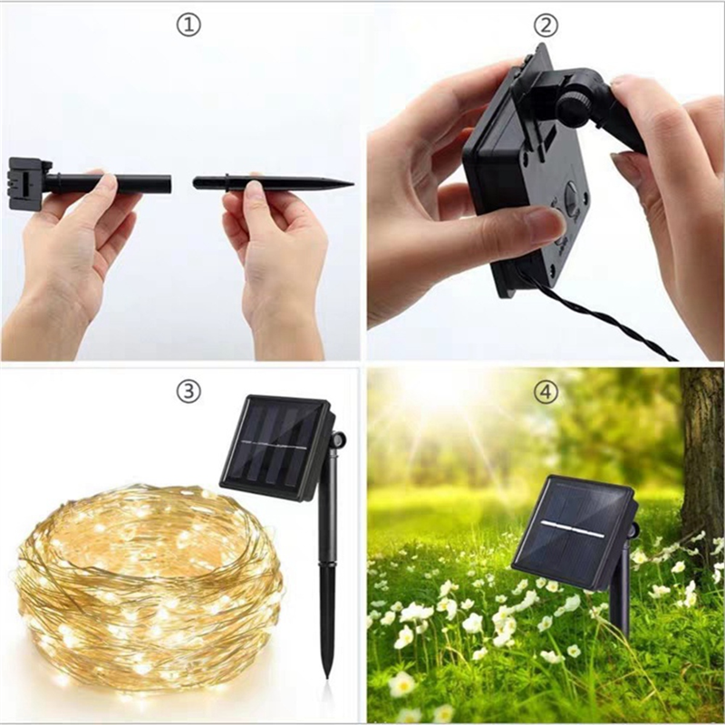 ONCE Solar Powered Lights 200  - đánh giá và giá Led Fairy String Lights