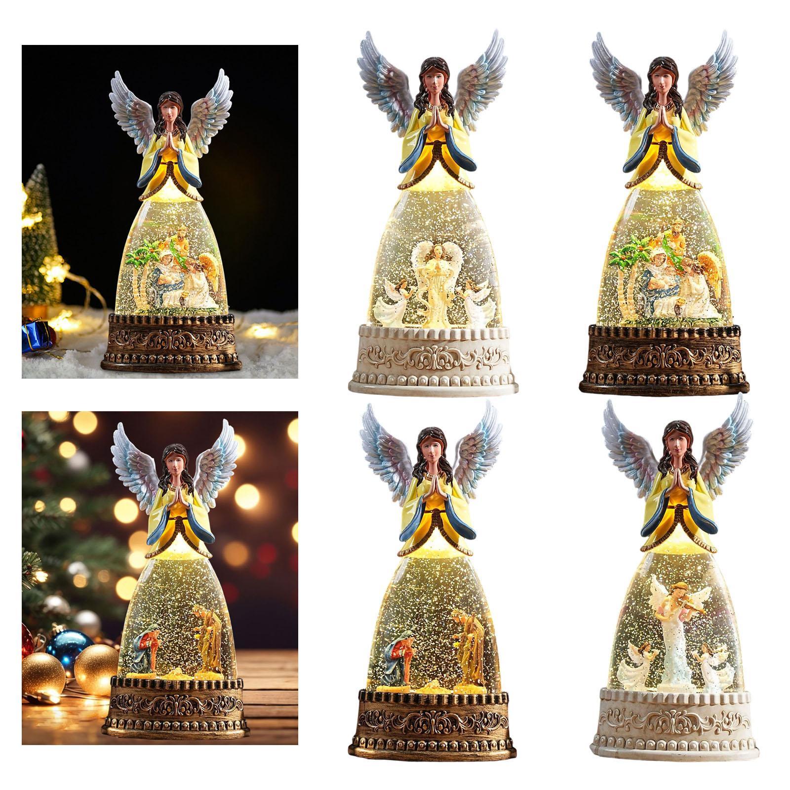 Lighted Angel Figurine Snow Gl - đánh giá và giá Snow Globe Musical