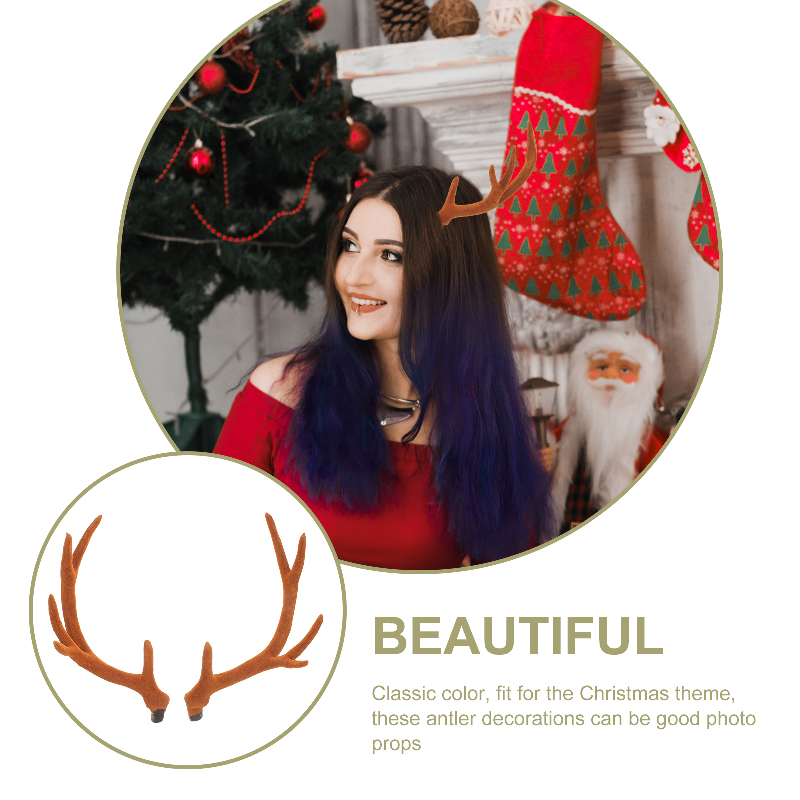 17CM Brown Reindeer Antlers Si - đánh giá và giá Reindeer Antlers Headband