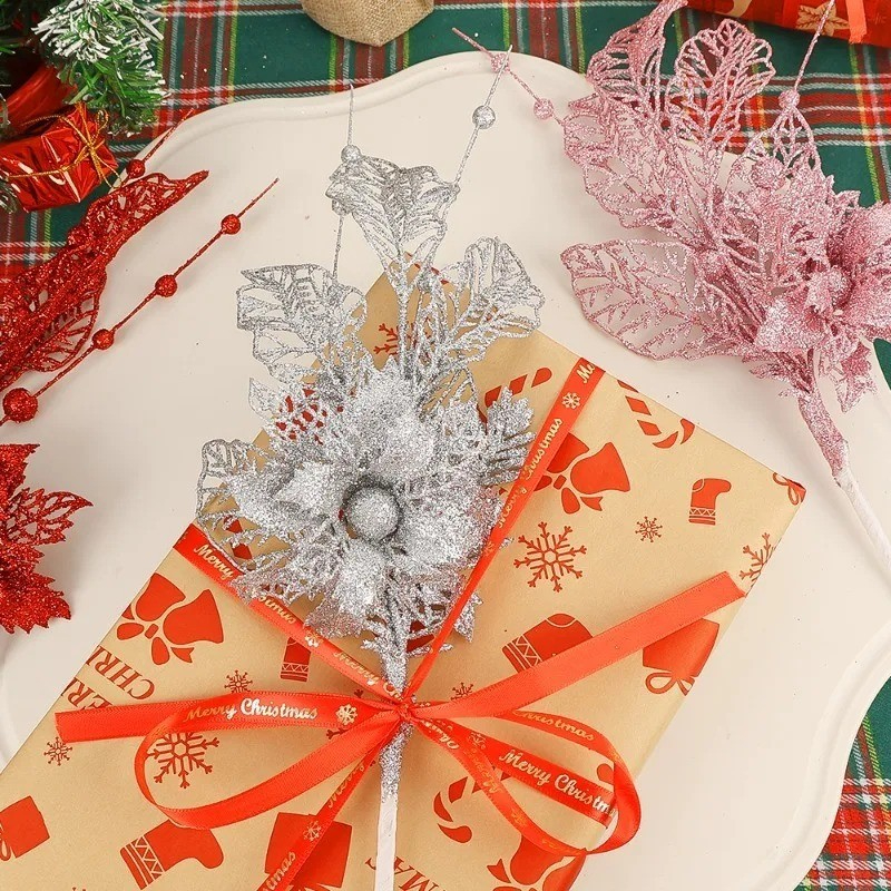 Glitter Artificial Flower Berr - đánh giá và giá Christmas Wreath Fake