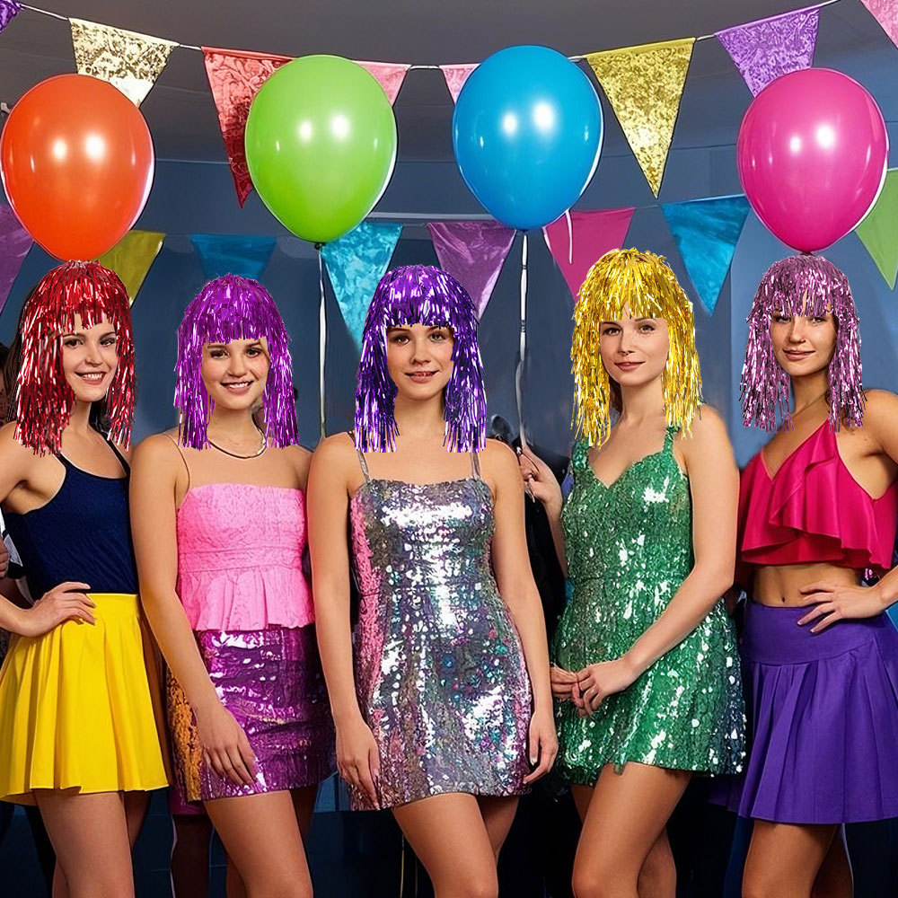 Cosplay Disco Wig Foil Tinsel  - đánh giá và giá Tinsel Garland Decoration