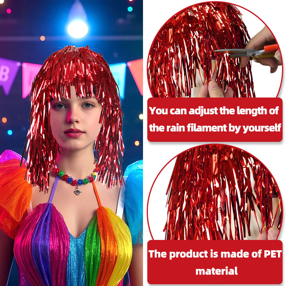 Cosplay Disco Wig Foil Tinsel  - đánh giá và giá Tinsel Garland Decoration