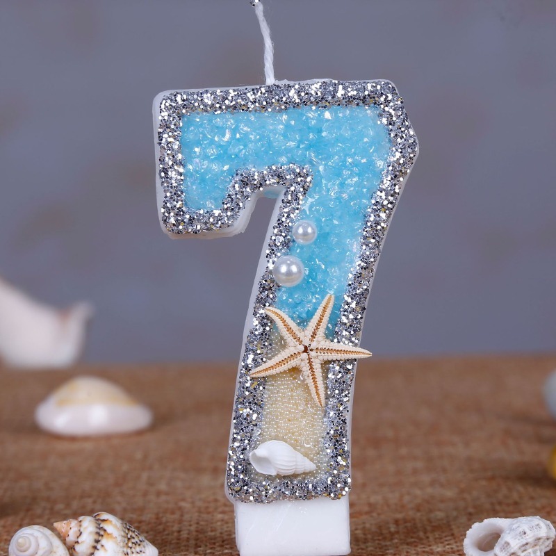 Beach Starfish Number Birthday - đánh giá và giá Holiday Candle Set