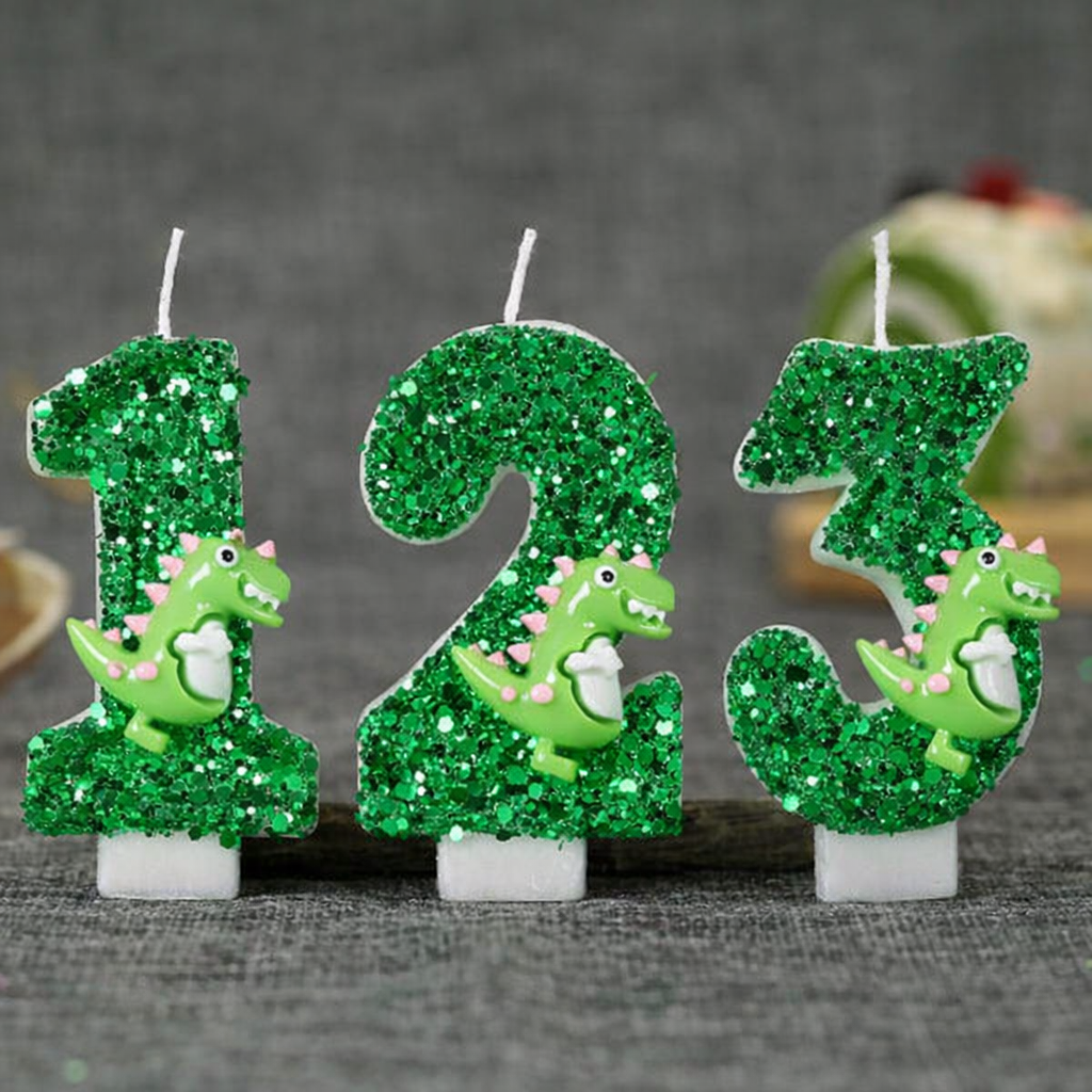 Cartoon Dinosaur Digital Birth - đánh giá và giá Holiday Candle Set