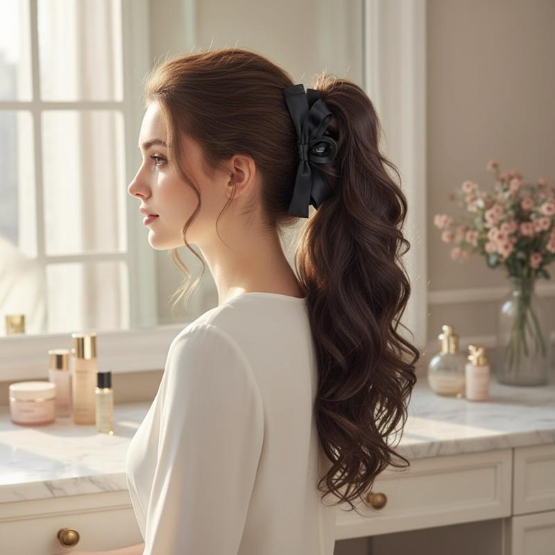 14inch Bow Tie Claw Ponytail W - đánh giá và giá Ribbon Bow Gift