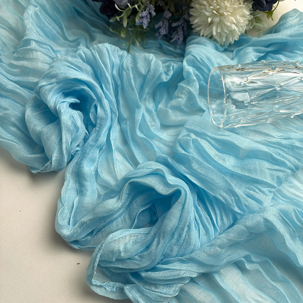 Nhăn Gạc Bàn Chạy Cheesecloth  - đánh giá và giá Christmas Table Runner