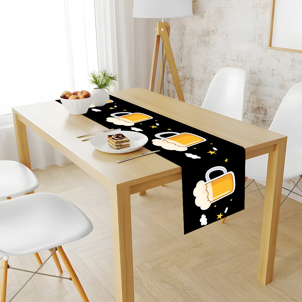 1pc 2D Flat Printed Table Runn - đánh giá và giá Christmas Table Runner