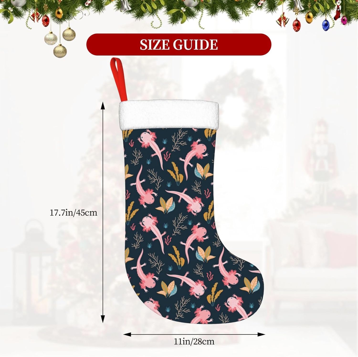 Cute Axolotl Christmas Stockin - đánh giá và giá Christmas Stocking Hanging