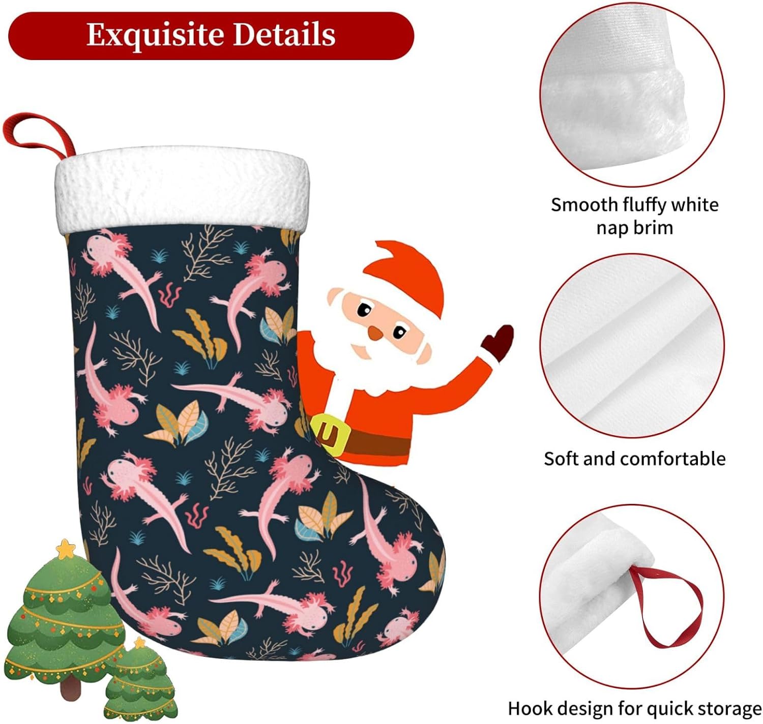 Cute Axolotl Christmas Stockin - đánh giá và giá Christmas Stocking Hanging