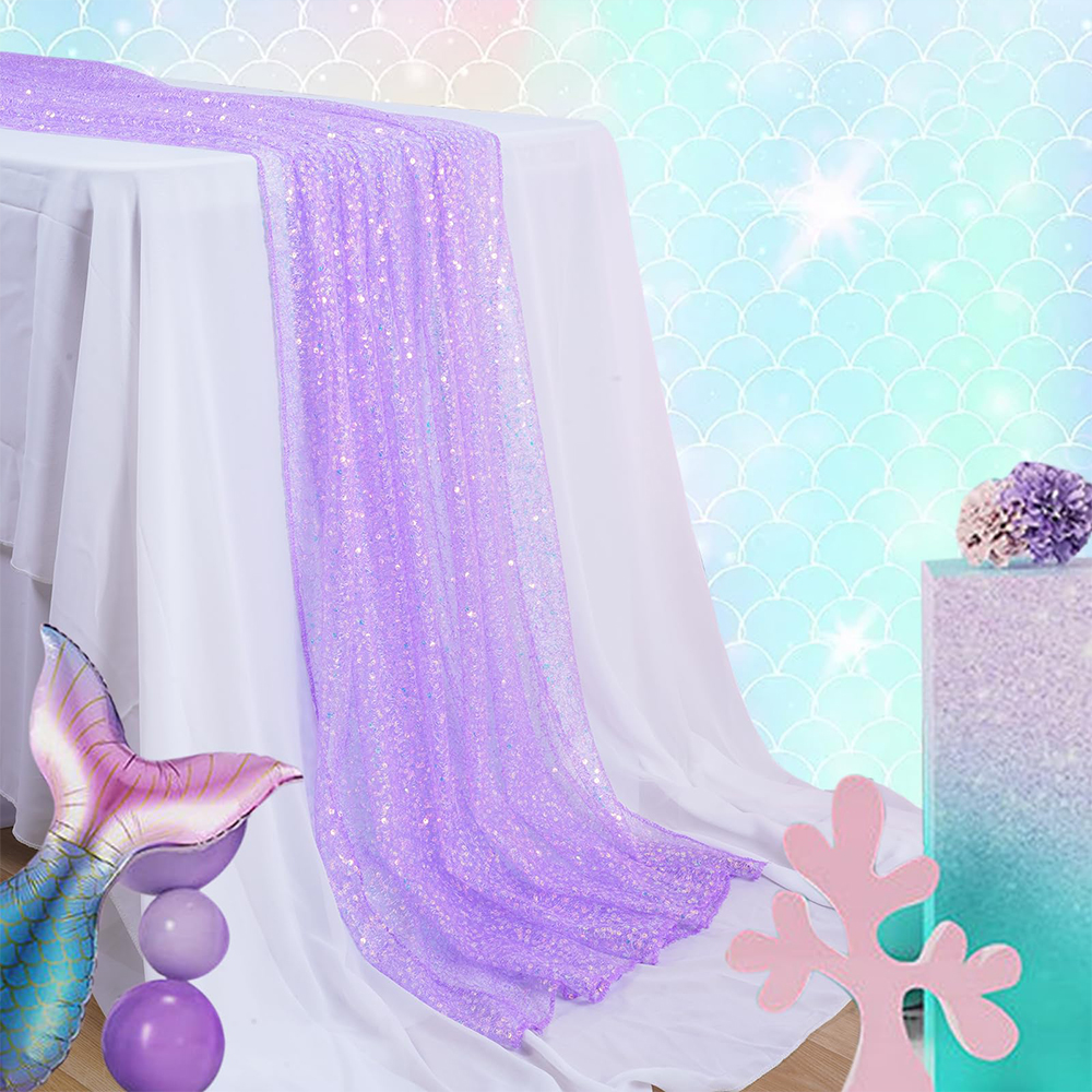 Mermaid Table Runner Iridescen - đánh giá và giá Christmas Table Runner