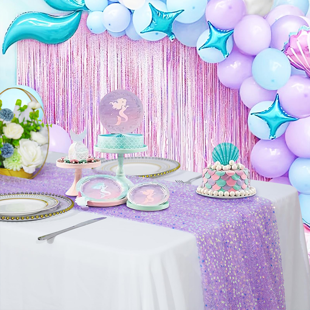Mermaid Table Runner Iridescen - đánh giá và giá Christmas Table Runner
