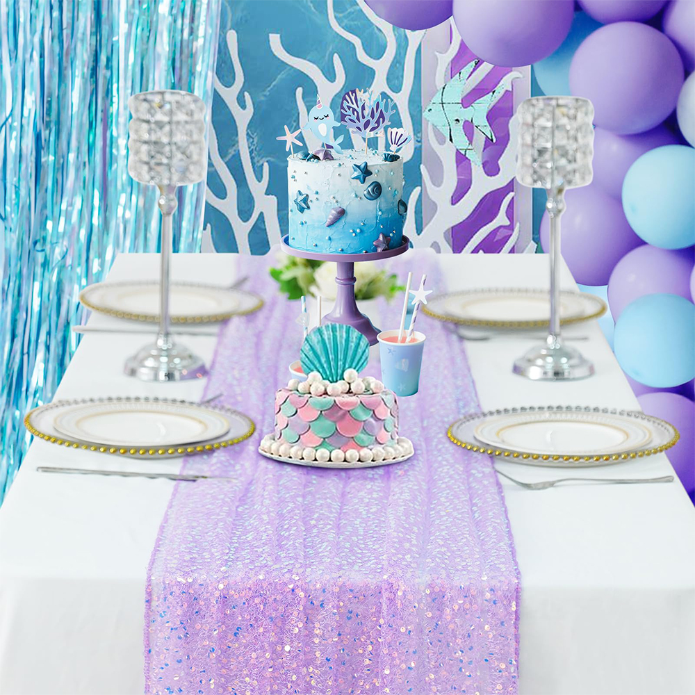 Mermaid Table Runner Iridescen - đánh giá và giá Christmas Table Runner