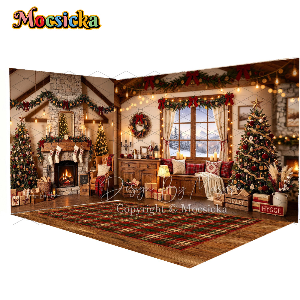 Mocsicka Retro Cabin Christmas - đánh giá và giá Christmas Throw Blanket