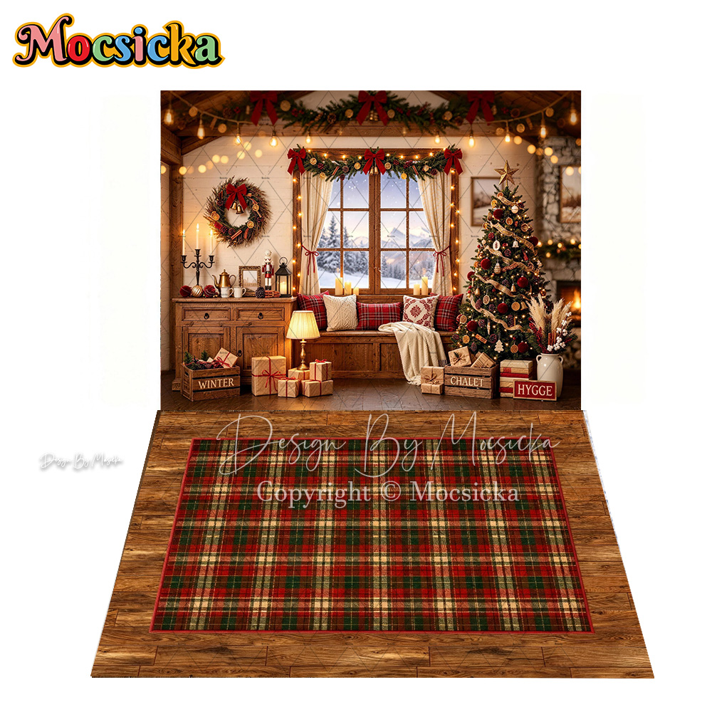 Mocsicka Retro Cabin Christmas - đánh giá và giá Christmas Throw Blanket