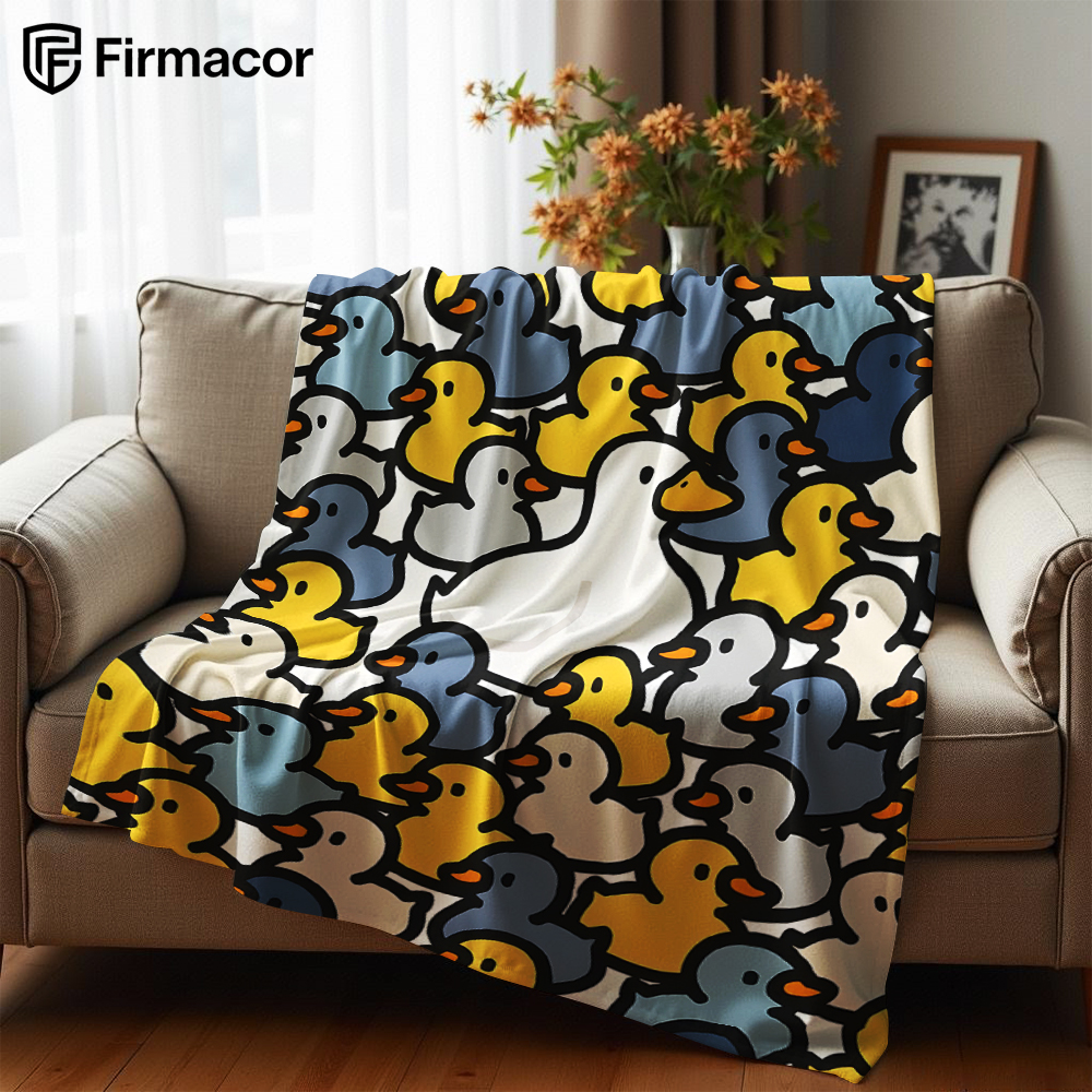 Multicolor Rubber Duck Crowd S - đánh giá và giá Christmas Throw Blanket
