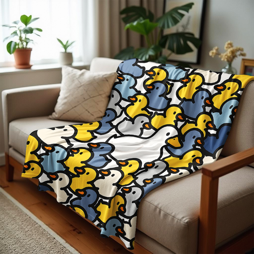 Multicolor Rubber Duck Crowd S - đánh giá và giá Christmas Throw Blanket