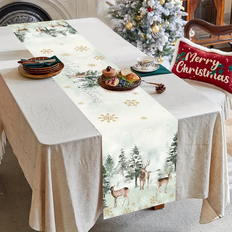 Christmas Table Runner Merry C - đánh giá và giá Christmas Table Runner