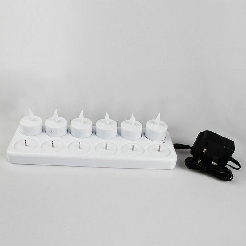 Set of 12 Rechargeable LED Can - đánh giá và giá Holiday Candle Set