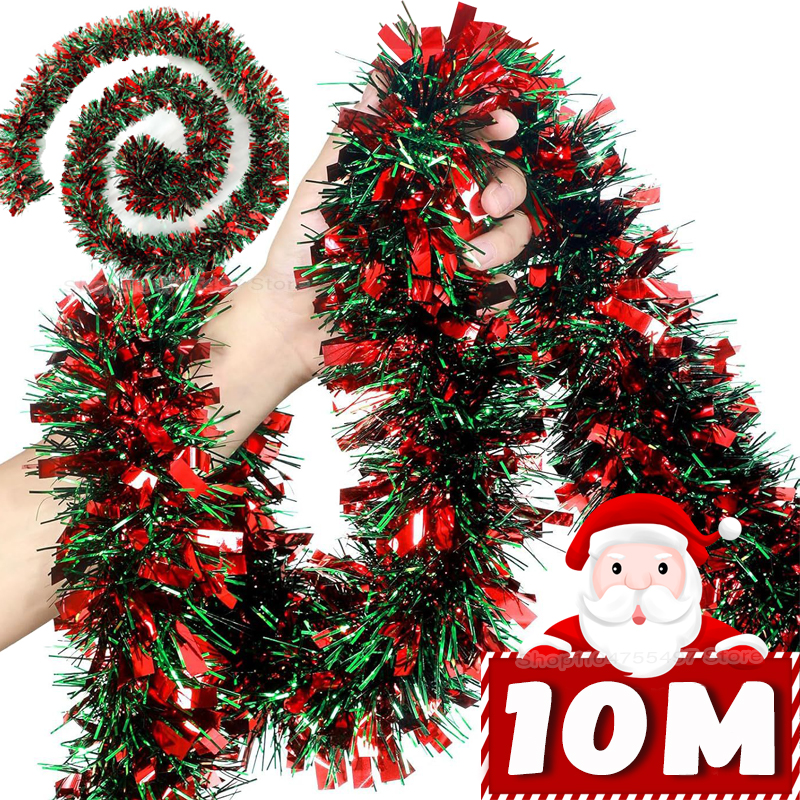 2/10M Christmas Tinsel Garland - đánh giá và giá Tinsel Garland Decoration