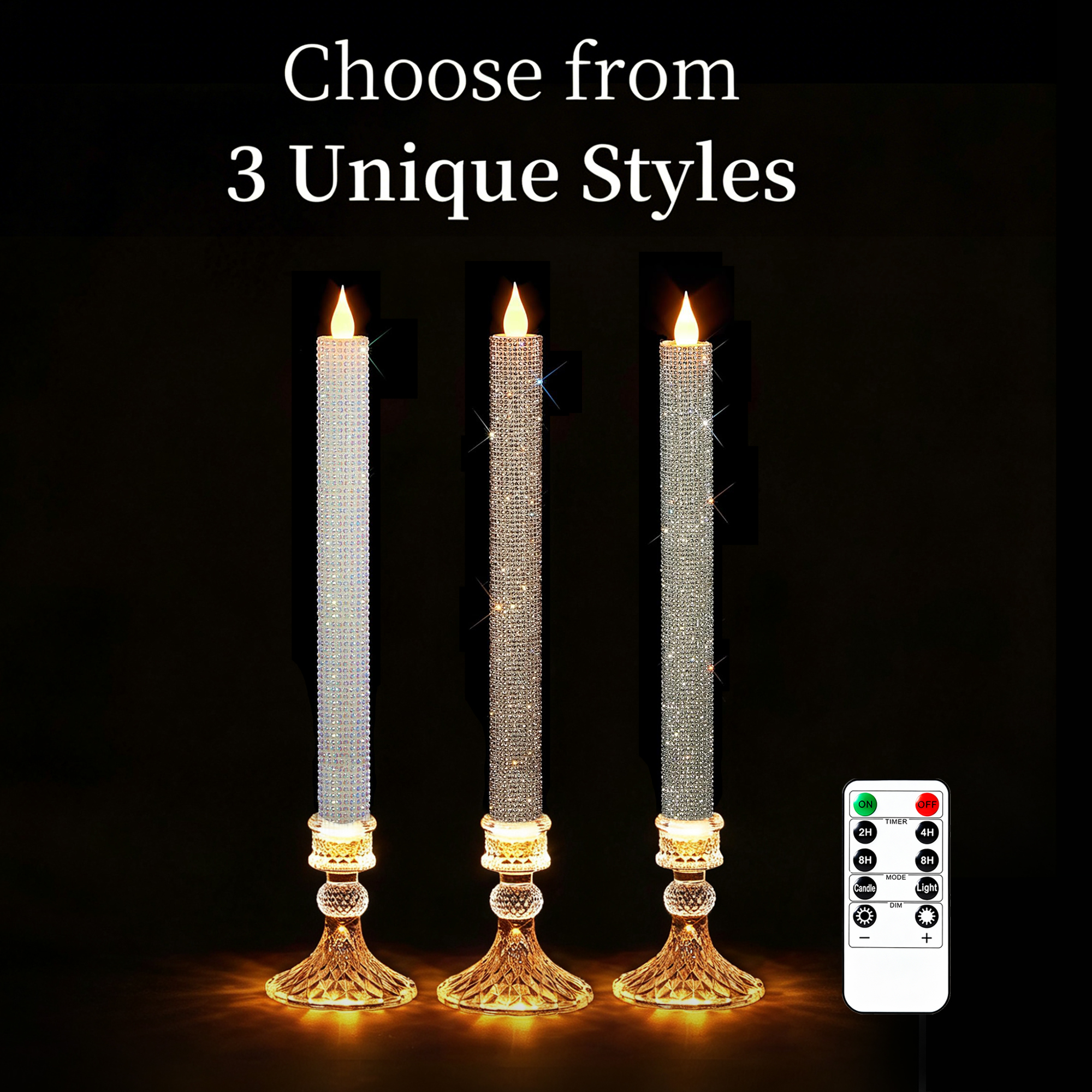 Flameless Taper Candle Set of  - đánh giá và giá Holiday Candle Set