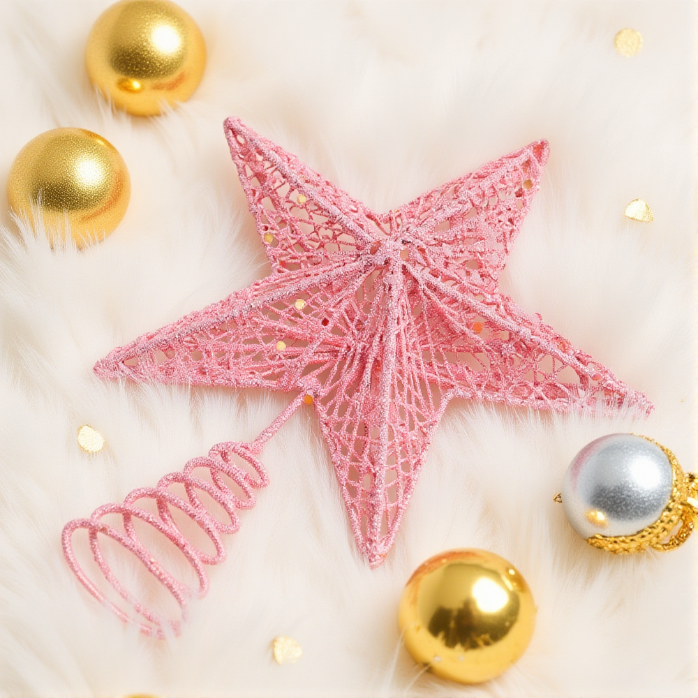 Christmas Pink Pentagon Top St - đánh giá và giá Star Tree Topper