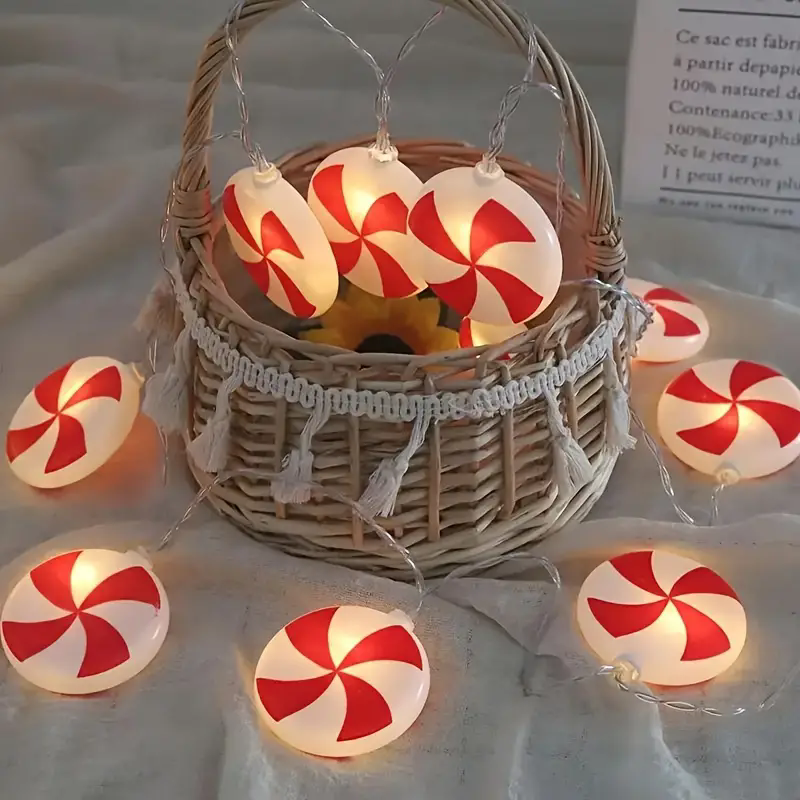 6m 40 LEDS Festive Candy Cane  - đánh giá và giá Led Fairy String Lights