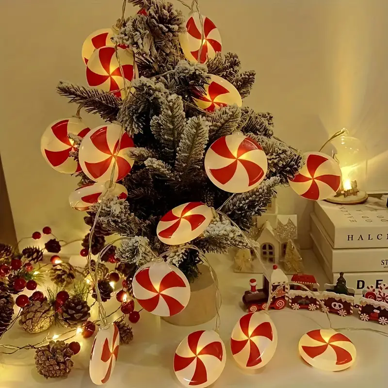 6m 40 LEDS Festive Candy Cane  - đánh giá và giá Led Fairy String Lights
